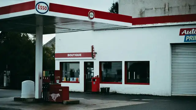 old gas station in france